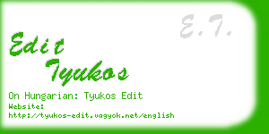 edit tyukos business card